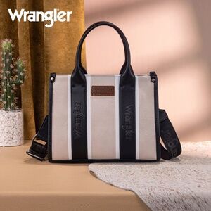 Wrangler Color Block Tote/Crossbody Black